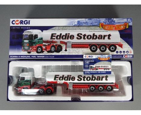 Corgi - Eddie Stobart - A boxed limited edition Scania R Highline Fuel Tanker named Charlotte. The truck appears Mint in a Ve
