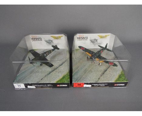 Corgi Aviation Archive - 2 x boxed 1:72 scale WWII Legends series models, # AA33105 Mitsubishi A6M3-11 Zero flown by CPO Take