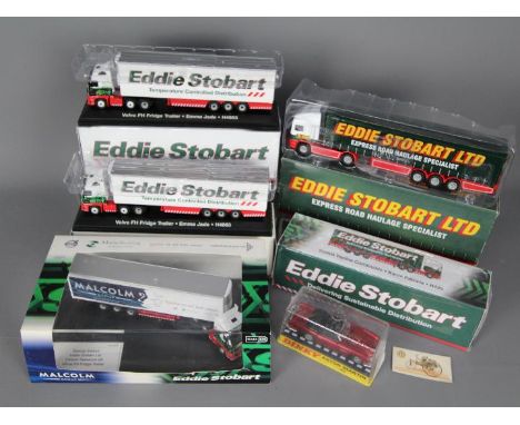 Corgi, Atlas Editions, Oxford Diecast -Six boxed diecast model vehicles mainly 'Eddie Stobart' themed trucks in 1:76 scale. L