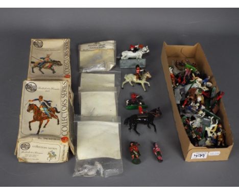 Britains, Charbens, Airfix, Ensign, Others - A brigade of mainly painted metal soldiers in different scales depicting soldier