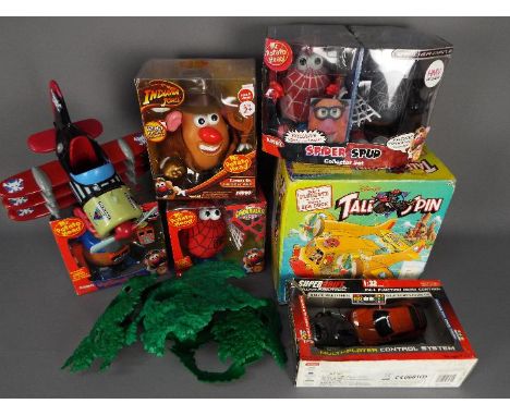 Playskool, Bandai, Other - Six boxed children's toys including Four Playskool 'Mr. Potato Head Figures' such as 'Spider Spud'