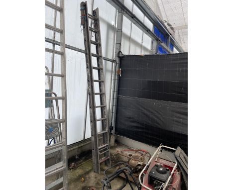 A 24 RUNG TWO SECTION EXTENDABLE LADDER 
