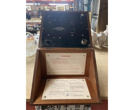 A VINTAGE KILOVOLT METER TYPE RX 100/C/P.U. NO 1780 BY HENRY A. PATTERSON &amp; PARTNERS LTS, HIGH WYCOMBE 