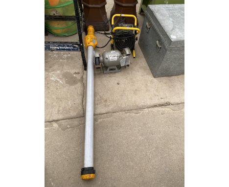A HLKA 6" BENCH GRINDER, A STANLEY HEATER AND A WORK LIGHT 