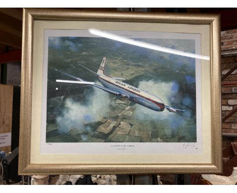 A FRAMED LIMITED EDITION PRINT 101/250 TITLED 'ALL POINTS OF THE COMPASS' SIGNED 