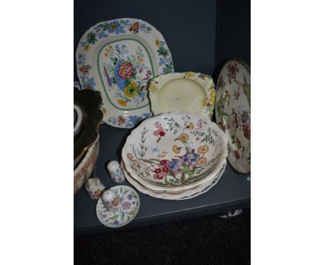 A selection of ceramics including Wedgwood,Copeland Spode and similar, mainly floral designs.AF