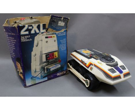 A Burbank Toys 2-XL Mego Robot and a 1970's MB Electronics Bigtrak