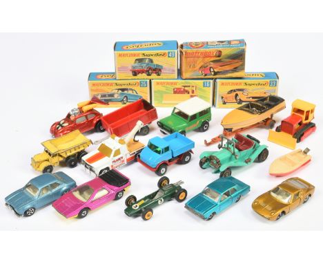 Matchbox Superfast &amp; Regular Wheels to include 25a Ford Cortina &ndash; metallic blue;33a Lamborghini Miura - Metallic go