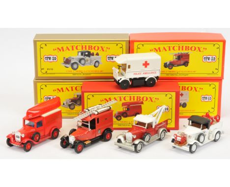 Matchbox Models of Yesteryear German Code 2 Issues (1) YFW16 Walker Electric Ambulance - white body, light cream canopy with 