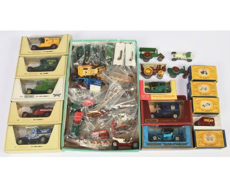 Matchbox Models of Yesteryear group to include Y1 Allchin Traction Engine - green, gold boiler door, angled tread; Y9 Fowler 