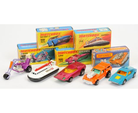 Matchbox Superfast group of 1970's issue Cars (1) 34b Ford Mustang Vantastic with exposed engine (2) 38b Stingeroo - metallic