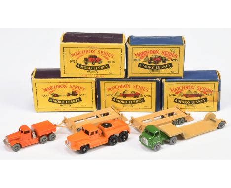 Matchbox Regular Wheels group (1) 15b Rotinoff Super Atlantic Ballast Tractor - orange body with silver trim, gloss black bas