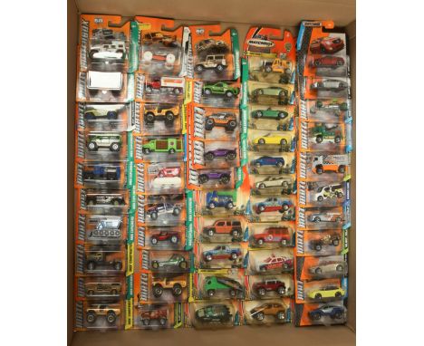 Matchbox Superfast a large blister packed group of Mattel Wheels issues including, Aston Martin DBS, Jeep Willys, Ford Shelby