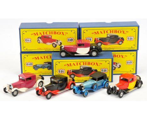 Matchbox Models of Yesteryear Code 2 issues (1) 80ANN 1928 Mercedes Benz SS Coupe - two-tone metallic blue, 24-spoke blue pla
