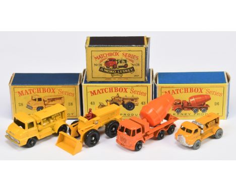 Matchbox Regular Wheels Construction group (1) 28a Bedford Compressor Truck - orange-yellow body with gloss paint finish &amp