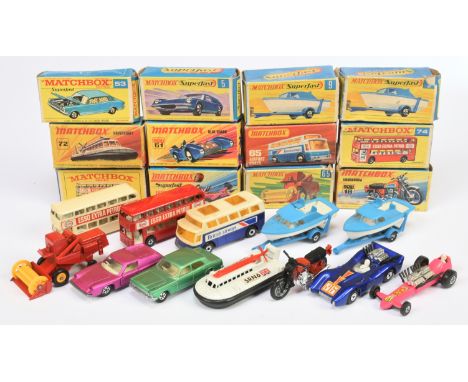 Matchbox Superfast large Boxed group to include 5a Lotus Europa - metallic candy pink body with low arches, 5-spoke narrow wh