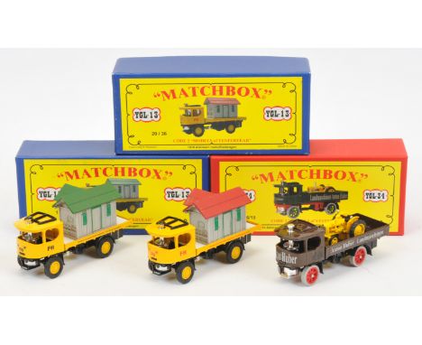 Matchbox Models of Yesteryear Code 2 issues (1) YGL13 1918 Atkinson Steam Wagon - "I&amp;H" - yellow, red logos and mobile ho