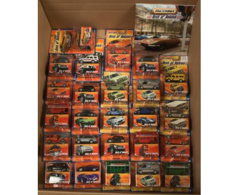 Matchbox Superfast "Best Of British" models to include 02 Land Rover Discovery Police; 08 BMW Mini Cooper S; 12 1961 Jaguar E
