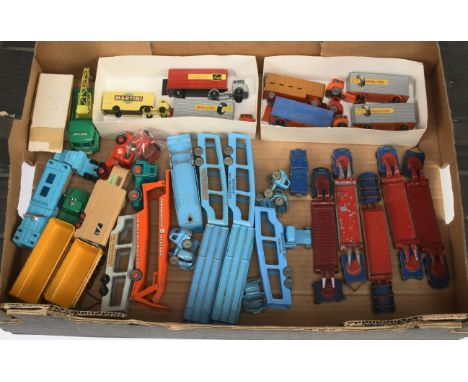Matchbox Major Packs Unboxed group to includek; M6 Scammell 6 x 6 Ballast Tractor with Pickford Low Loader Trailer; 6 x Acces