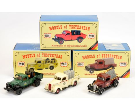 Matchbox Models of Yesteryear German Code 2 issues (1) YVT01 1946 Dodge Power Wagon "Axle Hartmann Wipperfurth" - dark green 