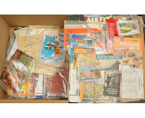 A Large Group Of Matchbox &amp; other Manufacturers Catalogues &amp; related items To Include Matchbox 1966; 1969; Kits Catal