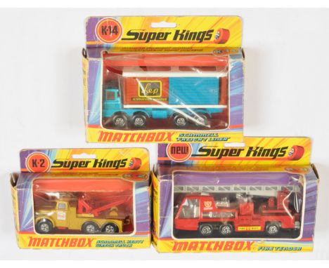 Matchbox Super Kings group (1) K2 Scammell Contractor Heavy Wreck Truck "Esso" - metallic gold body, red jib, clear windows &