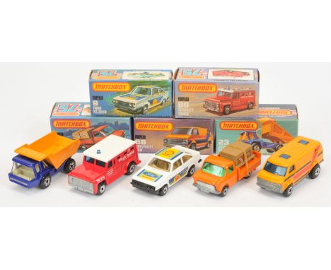 Matchbox Superfast group (1) 9c Ford Escort RS2000 - white body with racing number 9 labels, clear windows, dark tan interior