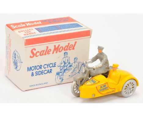 Matchbox Models of Yesteryear Scale Model "The Perfect Toy" MICA re-issue - Motorcycle and Sidecar - grey motorcycle and ride