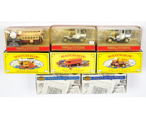 Matchbox Models of Yesteryear a mixed group from The Collectables Era to include Y37 Garrett Steam Wagon&nbsp; "Chester Myste