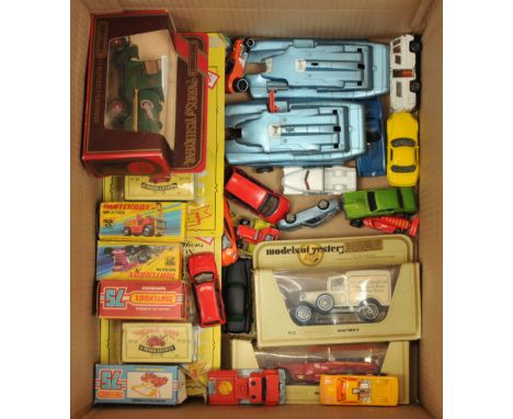 Matchbox and similar, a mixed group of diecast to include, Code 3 Y12 Ford Model T "Keystone Garage", 25b Mod Tractor and oth