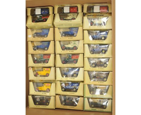 Matchbox Models of Yesteryear a mixed boxed group of Cars and Commercials to include; Y12 Ford Model T "Captains Morgan", Y12