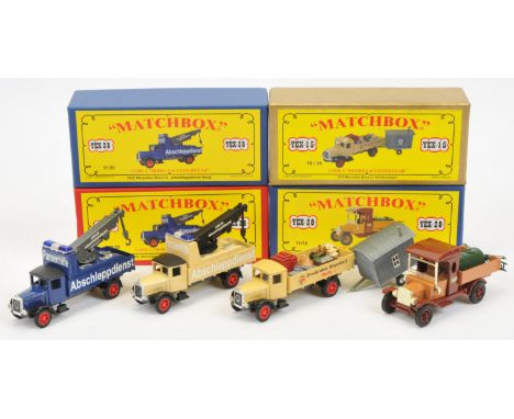 Matchbox Models of Yesteryear Code 2 Issues (1) YEX15 Mercedes Benz L5 Lorry "Strassenbau segendorf" - cream body, black chas