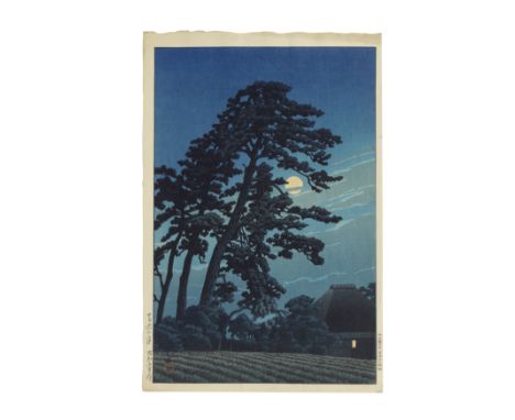 Kawase Hasui (1883-1957)Showa era (1926-1989), dated 1930An oban tate-e print, titled along the left margin Umagome no tsuki 