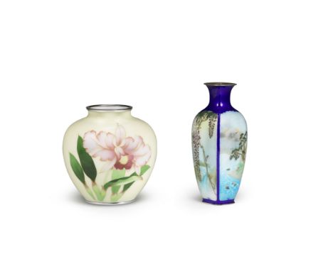 Two cloisonné-enamel vasesOne by Kumeno Teitaro (1861-1939), Meiji era (1868-1912), late 19th/early 20th century and one by a