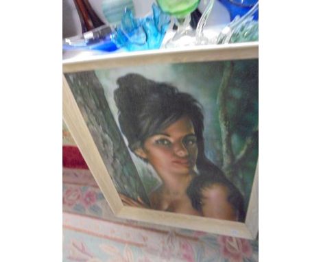 A framed circa 1960's portrait print. COLLECT ONLY.