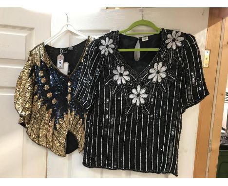 2 x Ladies sequin tops. 1x New with tags. SIze M &amp; x Large