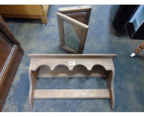 COAT HANGER SHELF UNIT AND KEY CUPBOARD