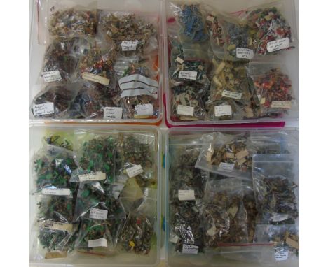 4 BOXES OF FIGURES, AMERICAN ARMY WW11, NAPOLEONIC WARS (BRITISH), VIETNAM, BRITISH COLONIAL