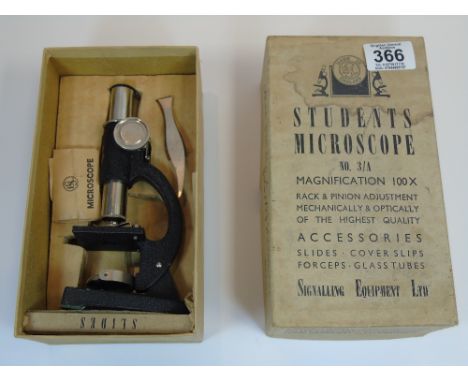 VINTAGE BOXED STUDENTS MICROSCOPE