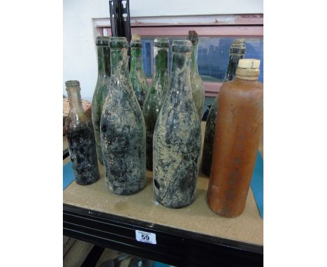 9 VINTAGE BOTTLES