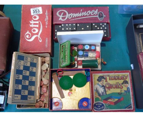 3 BOXED VINTAGE GAMES + COUNTERS & DICE