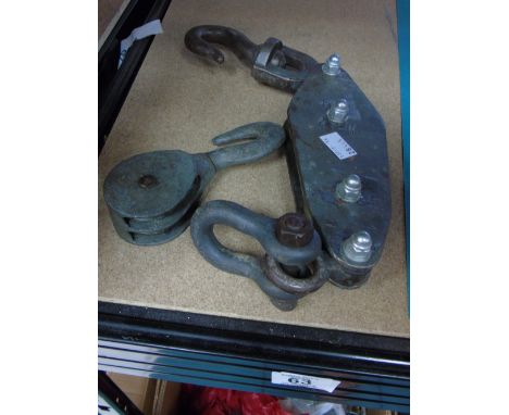 2 X VINTAGE PULLEYS