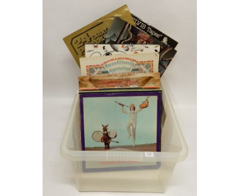 An excellent box of reggae, prog rock and rock LP vinyl records to include Led Zepplin, Tangerine dream, The Who, Deep Purple