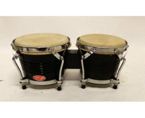 A st of Stagg BW-200 bongo drums in black Condition Report: Available upon request
