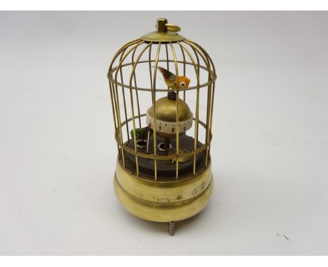 Birdcage clock, H17cm Condition Report Click here for further images, condition, auction times & delivery costs
