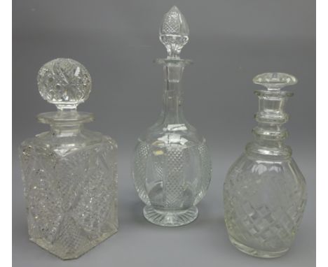 Royal Brierley crystal decanter and two other crystal decanters (3) Condition Report Click here for further images, condition