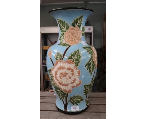 Large Oriental vase/stick stand - Approx height: 51cm 