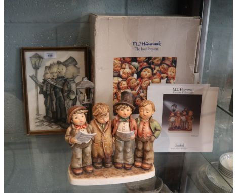 M J Hummel Harmony in 4 parts together with picture.&nbsp;This lot is in good condition commensurate with age.