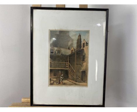 THOMAS FAIRBAIRN RSW (SCOTTISH 1820 - 1885), COURT OF AN OLD MANSION HOUSE, MAIN ST GORBALS colour lithograph on paper, publi