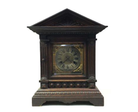 AMERICAN STYLE GINGERBREAD CLOCK IN THE MANNER OF INGRAHAM, EARLY 20TH CENTURY with Roman numerals and gilt decoration depict